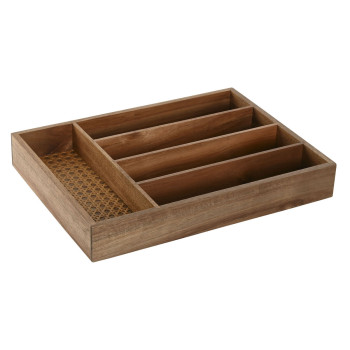 Virtuves Piederumu Organizators Home ESPRIT Dabisks Akācija 34,5 x 25,5 x 5 cm