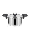 Stockpot TITANIA 18x11 cm / 2.5 LTR with glass lid (stainless steel)