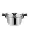 Stockpot TITANIA 20x12 cm / 3.5 LTR with glass lid (stainless steel)