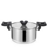 Stockpot TITANIA 22x13 cm / 4.5 LTR with glass lid (stainless steel)
