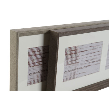 Fotoraam Home ESPRIT Pruun Naturaalne Kristall polüstüreen Linna 56 X 3 X 18 cm (2 Ühikut),,,