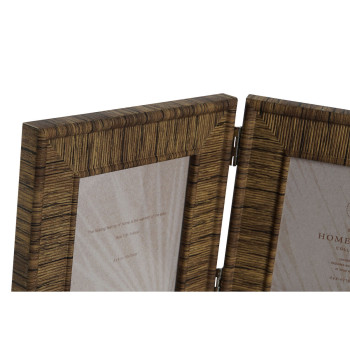 Nuotraukų rėmelis Home ESPRIT Ruda Rusvai gelsva Natūralus Dramblio kaulas Stiklas polistirenas 47 X 2 X 16 cm (4 vnt.),,,