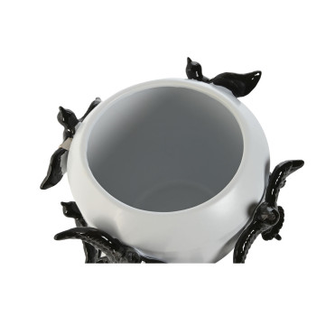 Vaas Home ESPRIT Valge Must Keraamika Kaasaegne 29 X 29 X 21,5 cm,,,