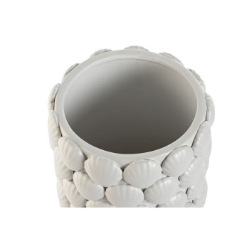 Vaas Home ESPRIT Valge Keraamika Vahemere 16,5 x 16,5 x 38,5 cm,,,