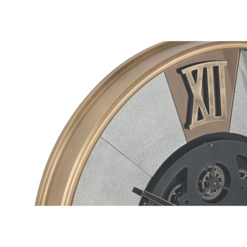 Wall Clock Home ESPRIT Black Golden Metal Crystal Vintage 80 x 9,5 x 80 cm,,,