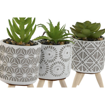 Декоративное растение Home ESPRIT полиэтилен Цемент 6,5 x 6,5 x 11 cm (3 штук)