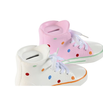 Money box Home ESPRIT Stoneware Slipper 18 X 7 X 10 cm (2 Units),,,