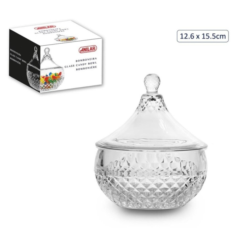 Candy bowl 12.6X15.5CM AR COVER , STIKLS, Anitex