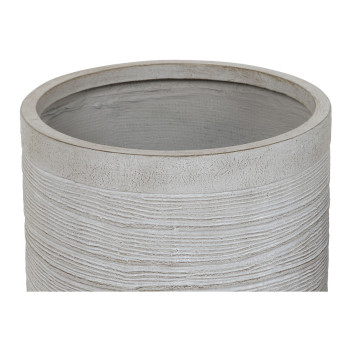 Set of Planters Home ESPRIT Beige Fibreglass Magnesium 44,5 x 44,5 x 44 cm (3 Units),,,