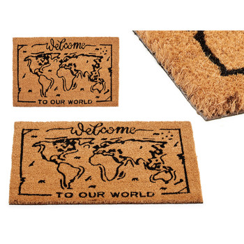 Durų kilimėlis World Raštuotas PVC Kokoso pluoštas 40 x 2 x 60 cm (10 vnt.),,,