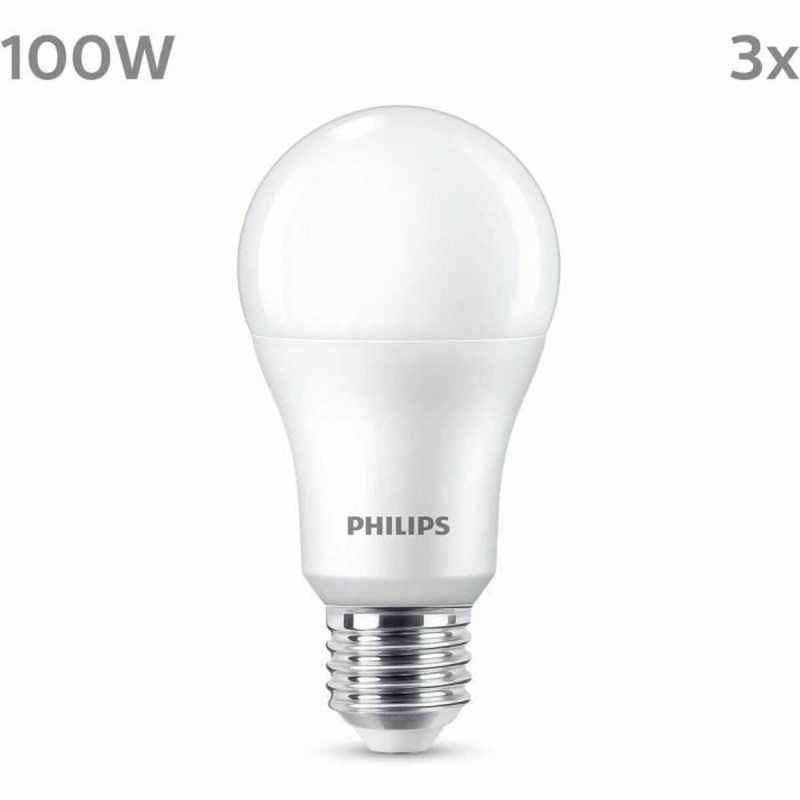 LED lemputė Philips A67 Balta E 100 W E27 3 vnt. (4000 K),,,