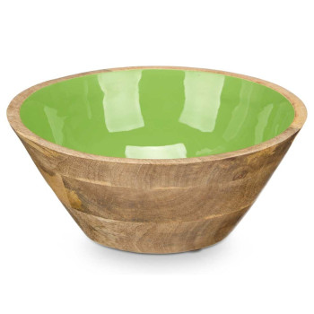 Блюдо MALI-701 G Зеленый Эмаль Древесина манго 24,3 x 10,5 x 24,3 cm (6 штук)
