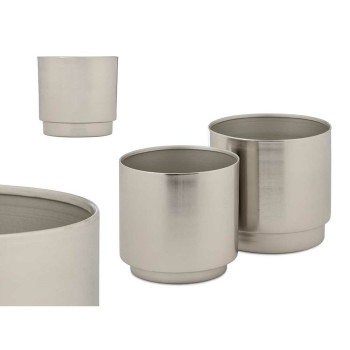 Set of pots 40055-S Silver Iron 18 x 16,5 x 18 cm 16 x 15,5 x 16 cm (6 Units),,,