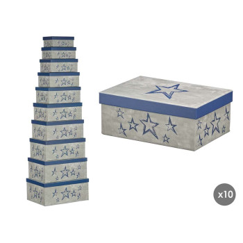Dekoratīvs skapītis Pincello 66 Zils Kartons (2 gb.),,,
