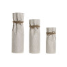 Set of 3 Vases Home ESPRIT Beige Metal Rope 17 x 17 x 54 cm (3 Pieces),,,