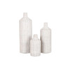 Set of 3 Vases Home ESPRIT Metal Natural 25 x 25 x 80 cm (3 Pieces)