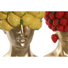 Vase Home ESPRIT Yellow Red Resin Golden Modern Fruit 28 x 17 x 35 cm (2 Units),,,
