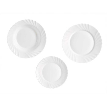 Pusdienas Aprīkojuma Komplekts Vivalto F-LBP100-80-90 Balts Opalīna stikls (2 gb.)