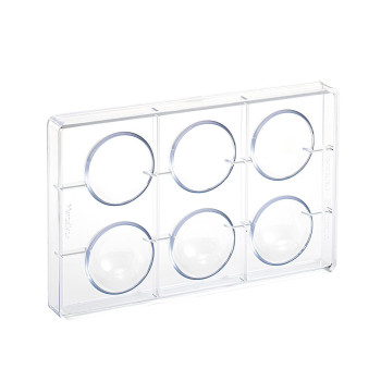 Šokolādes forma tritāna ø60 h-30mm 6x13g SEMISPHERE
