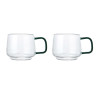 LA CAFETIÈRE KRŪZES 275ML, SET.2PC., STIKLS, AR ZAĻIEM PEN URIEM, La Cafetiere