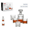 WHISKEY  SET.CUP S 4PC..320ML, CARAFE 950ML, glass , Anitex