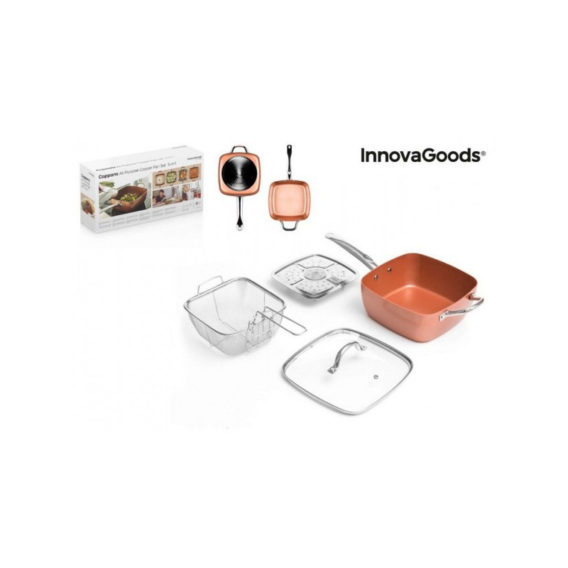 Keptuvė-troškintuvas 24*24cm traukskc. 5 IN1 V100831