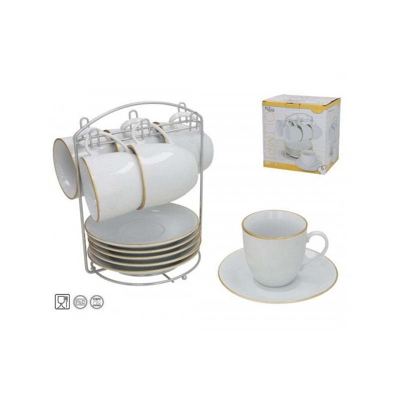 Krūze 180ml s/l 6vnt rink. ar stovu OLIMP