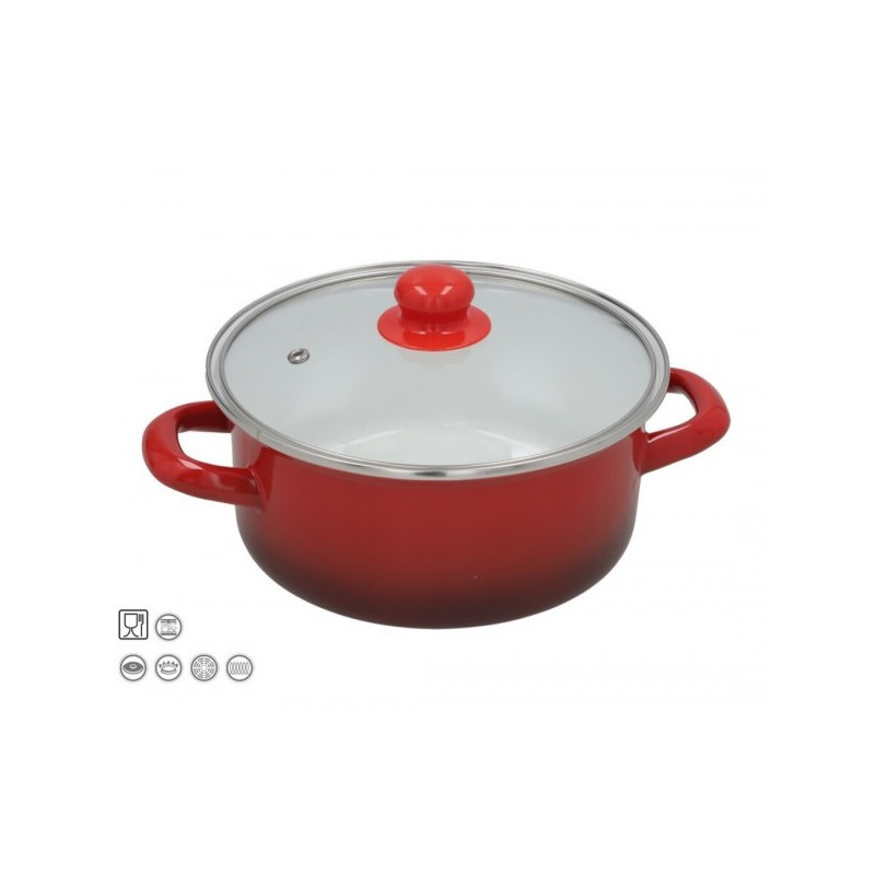 Emaljēts katls 20cm 2.0L s/d indukc. MOON