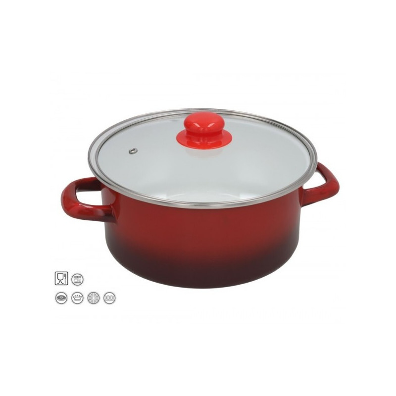 Puodas emal. 24cm 3.7L s/d indukc. MOON