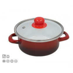 Puodas emal. 16cm 870ml s/d...