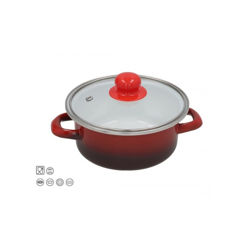 Puodas emal. 16cm 870ml s/d indukc. MOON