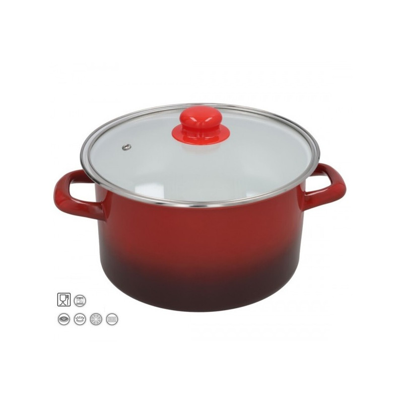 Puodas emal. 24cm 4.8L s/d indukc. MOON M