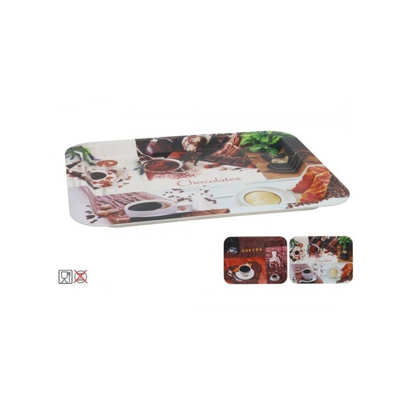 Padėklas plast. 40*30cm 29097 COFFEE