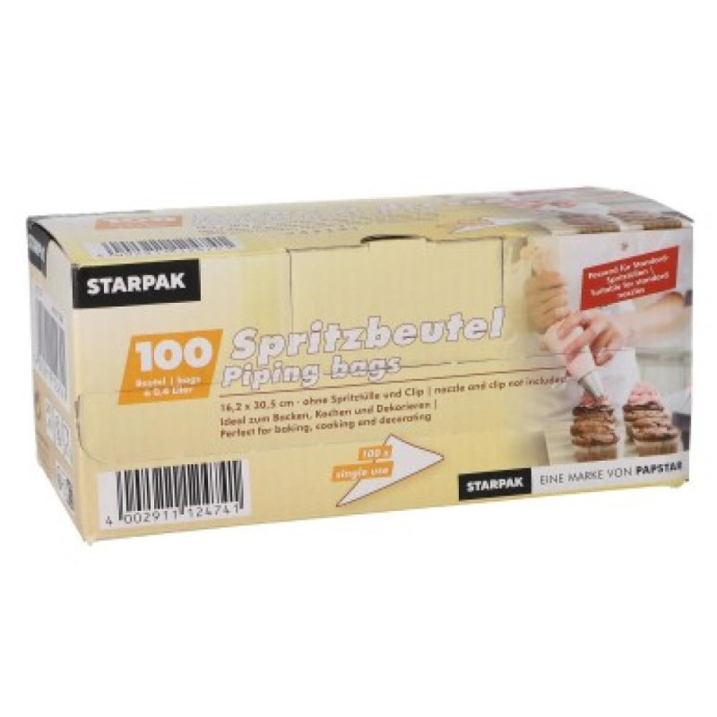 KONDITOREJAS MAISIŅI 100GAB., 400ML, 30.5x16.2CM, LDPE PLASTMASA 0.4855kg/iepak., Pap Star