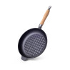 Frying pan 23x4 cm - 1.6 kg with wooden handle (cast iron)