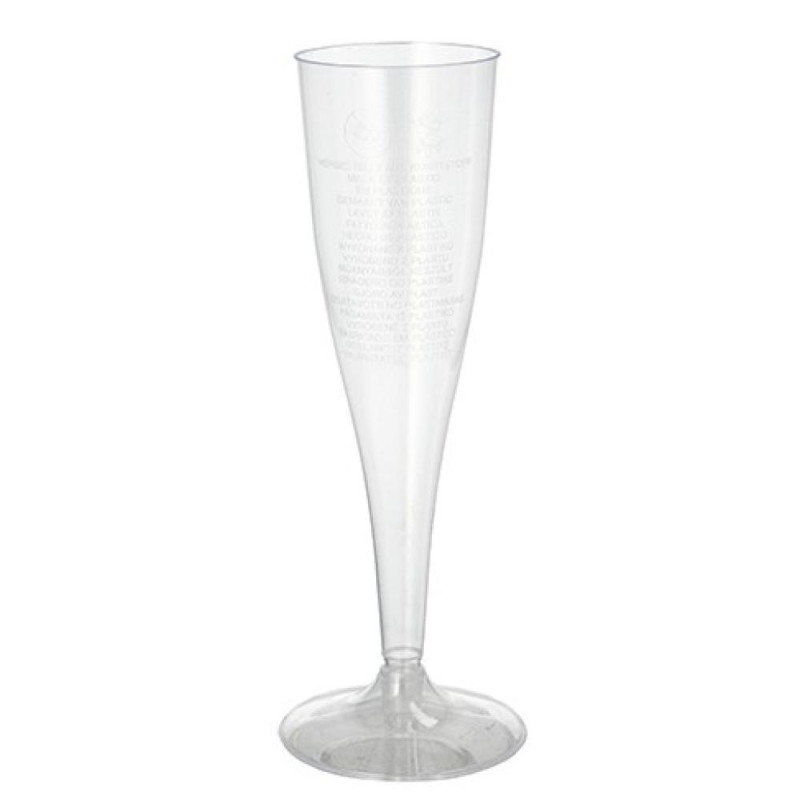 ŠAMPANIEŠA GLĀZES 10GAB., 100ML, D4.8CM, H19.9CM, PS PLASTMASA 0.2481kg/iepak., Pap Star