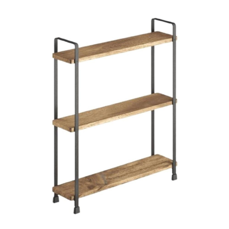 YORK LAVA PLAUKTS 34x8x38CM, 3-STĀVU, MELNS/KOKS, NER.TĒR./AKĀCIJA, TOUCH THERM PĀRKL., Metaltex