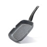 Square grill pan GREY STONE 24x4 cm with induction bottom (aluminum with non-stick coating)