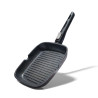 Square grill pan REBUSTO 24x4 cm with detachable handle with induction bottom (aluminium with non-stick coating)