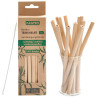 STRAWS SET.12PC.., 20CM, BAMBOO , Kesper