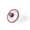 Lid ARCADES 16 cm with BROWN marble silicone rim (glass)