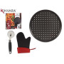 3D pizza set (mold, pizza cutter, oven mitt) 89954