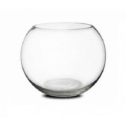 Vaza stikl. 18cm apvali 82084