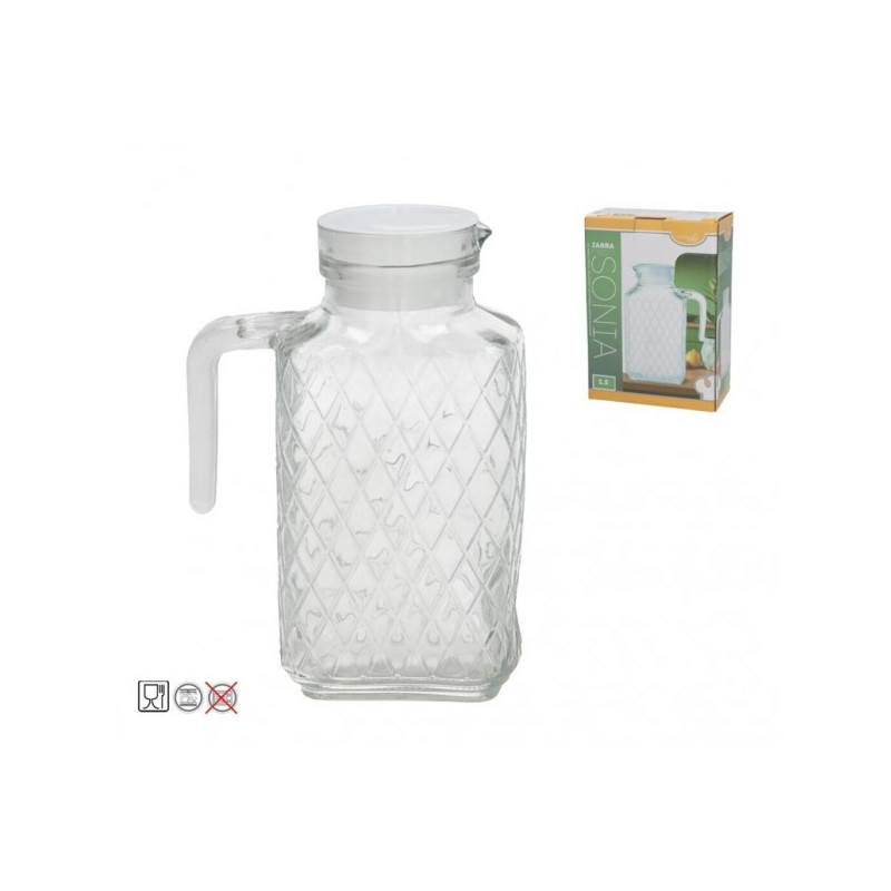 Ąsotis из стекла. 1.5L с крышкой SONIA