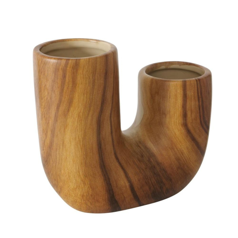 WILHELMY VĀZE H14.5CM, BRŪNA, KERAMIKA, Boltze