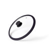 Lid ARCADES 20 cm with BLACK marble silicone rim (glass)