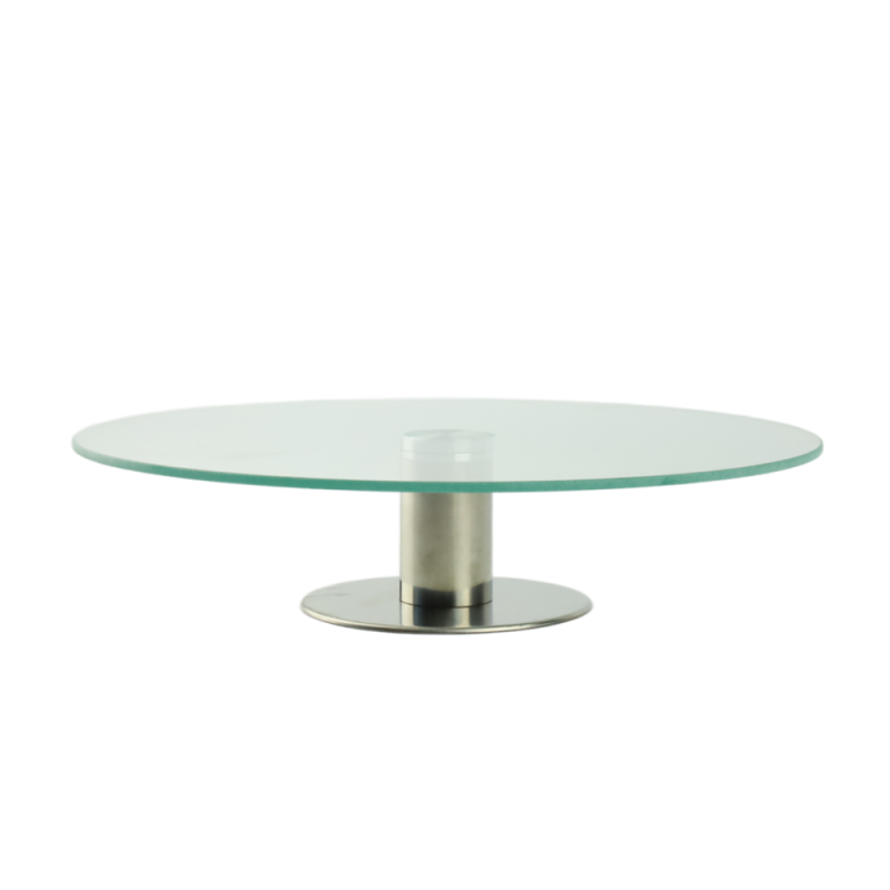 SILVIA KŪKU PLATE  UZ LEG  D30CM, ROTĒJOŠS, STIKLS/NER.TĒR., Prymus-AGD