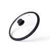 Lid ARCADES 24 cm with BLACK marble silicone rim (glass)