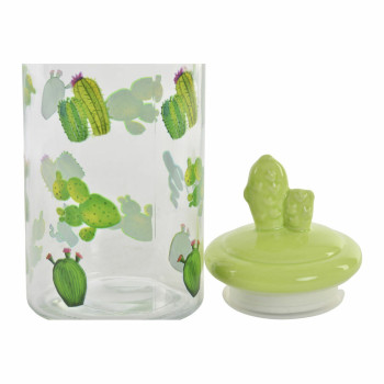 лодка DKD Home Decor Керамика Стеклянный Кактус PE Boho (1400 ml) (10,5 x 28 cm)