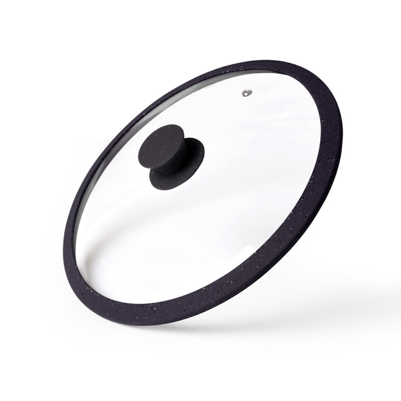 Stikla vāks ARCADES 28 cm, tumši pelēks